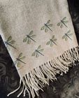 Dragonflies handprinted onto a luxurious Cashmere Blend Scarf